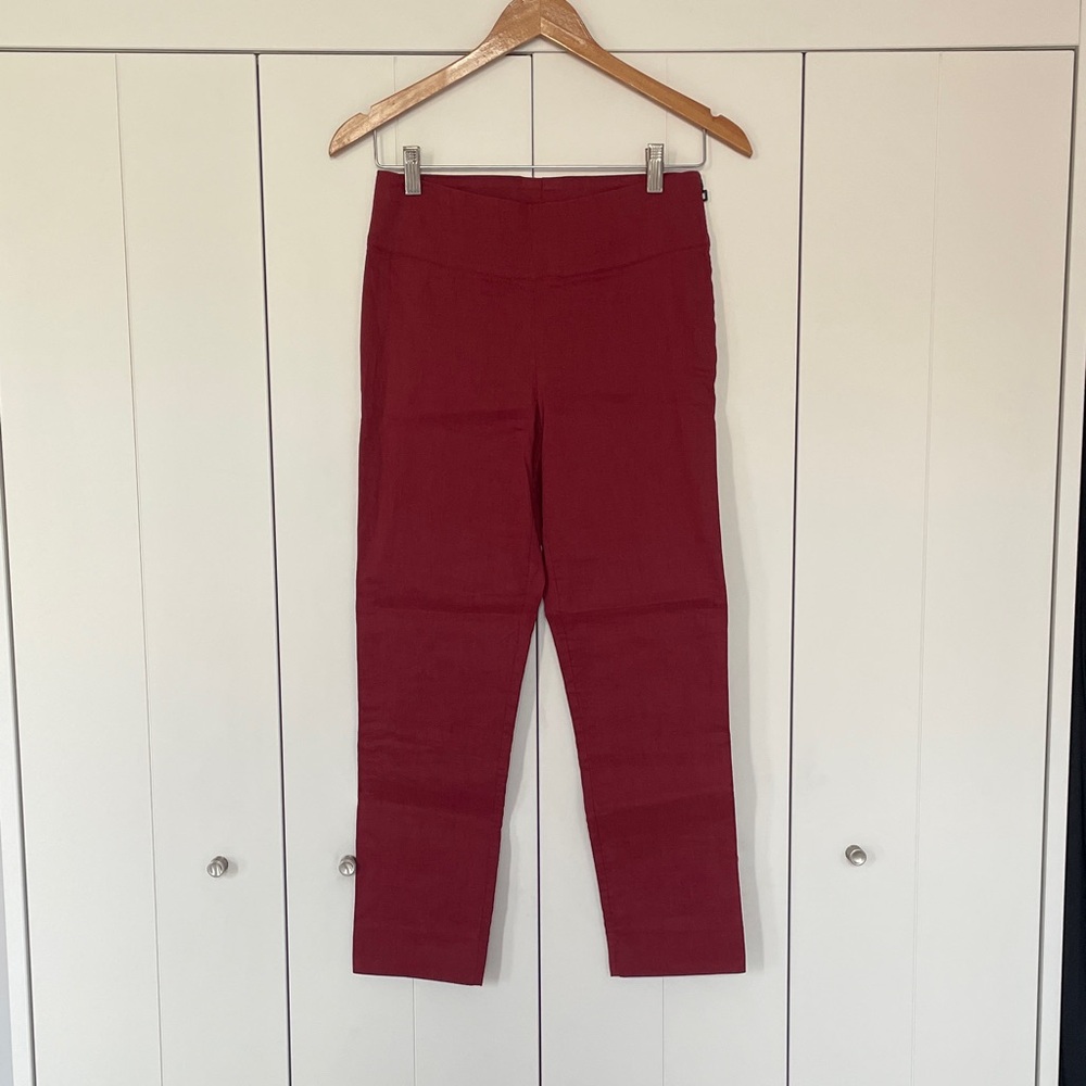 Sarah Pacini Red Ankle Pants